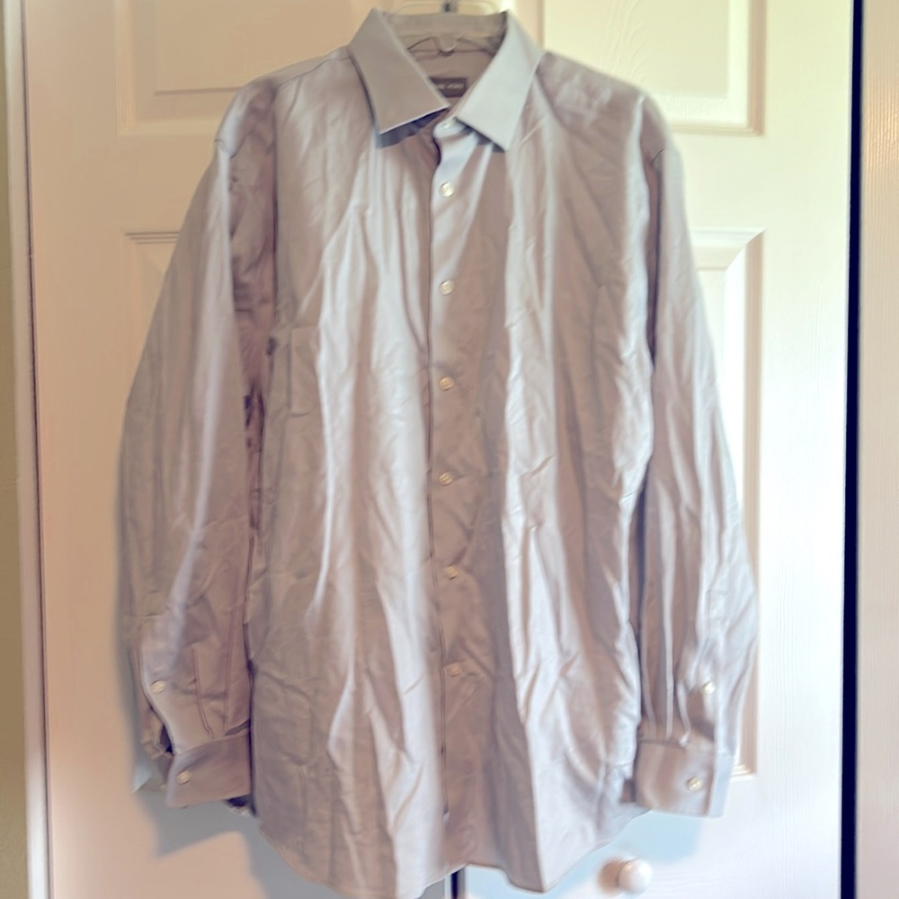 Michael Kors Button Down Dress Shirt 18 Neck 34/35 Arm XXL - Gray